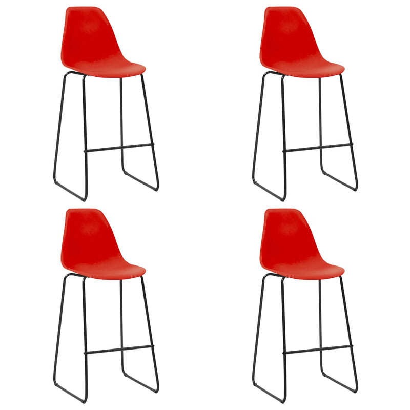 Dealsmate  5 Piece Bar Set Plastic Red