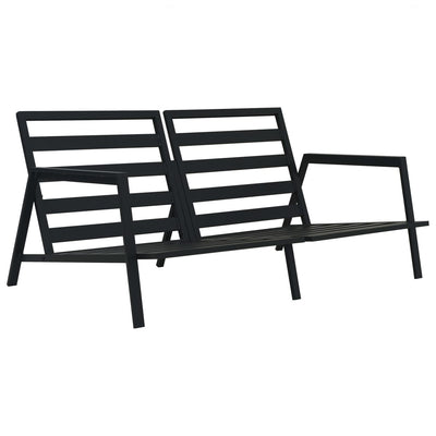 Dealsmate  4 Piece Garden Lounge Set with Cushions Aluminium Dark Grey