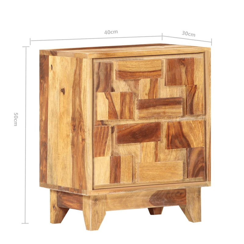 Dealsmate  Bedside Cabinet 40x30x50 cm Solid Sheesham Wood