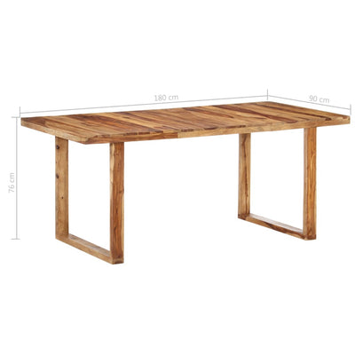 Dealsmate  Dining Table 180x90x76 cm Solid Sheesham Wood