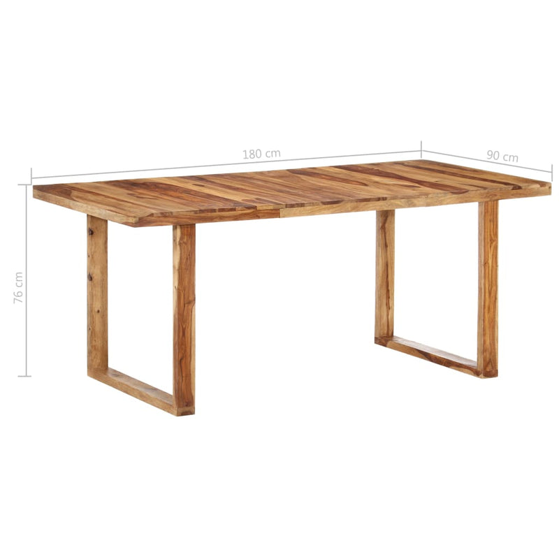 Dealsmate  Dining Table 180x90x76 cm Solid Sheesham Wood