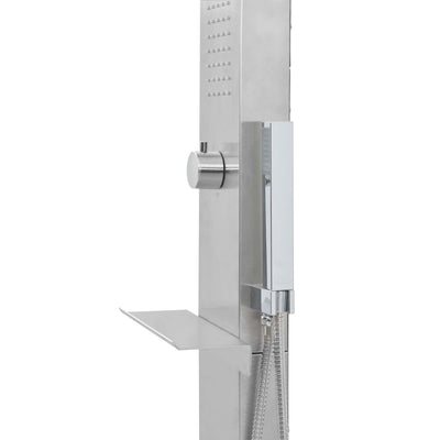 Dealsmate  Outdoor Shower with Tray WPC Stainless Steel