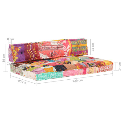 Dealsmate  Pallet Sofa Cushion Multicolour Fabric Patchwork