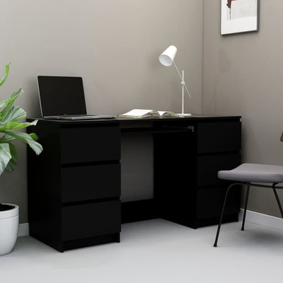 Dealsmate  Writing Desk Black 140x50x77 cm Engineered Wood