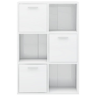 Dealsmate  Storage Cabinet High Gloss White 60x29.5x90 cm Chipboard