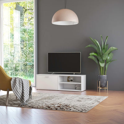 Dealsmate  TV Cabinet White 120x34x37 cm Engineered Wood