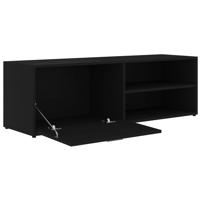 Dealsmate  TV Cabinet Black 120x34x37 cm Engineered Wood