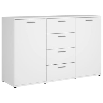 Dealsmate  Sideboard White 120x35.5x75 cm Engineered Wood
