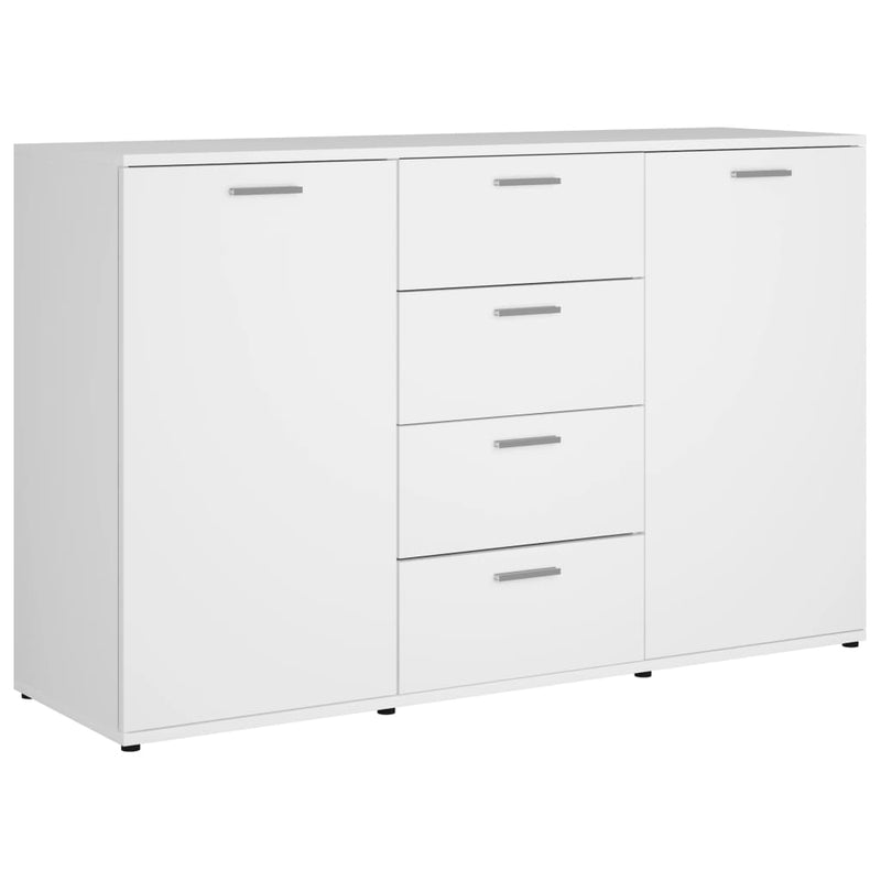 Dealsmate  Sideboard White 120x35.5x75 cm Engineered Wood