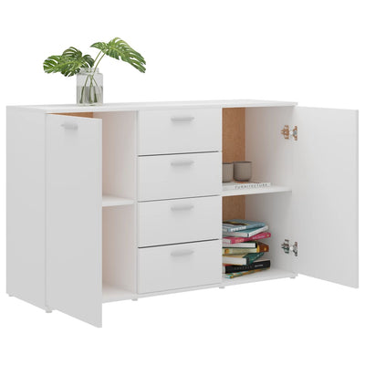 Dealsmate  Sideboard White 120x35.5x75 cm Engineered Wood
