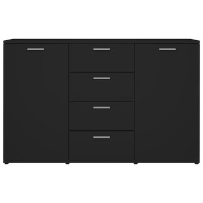 Dealsmate  Sideboard Black 120x35.5x75 cm Chipboard