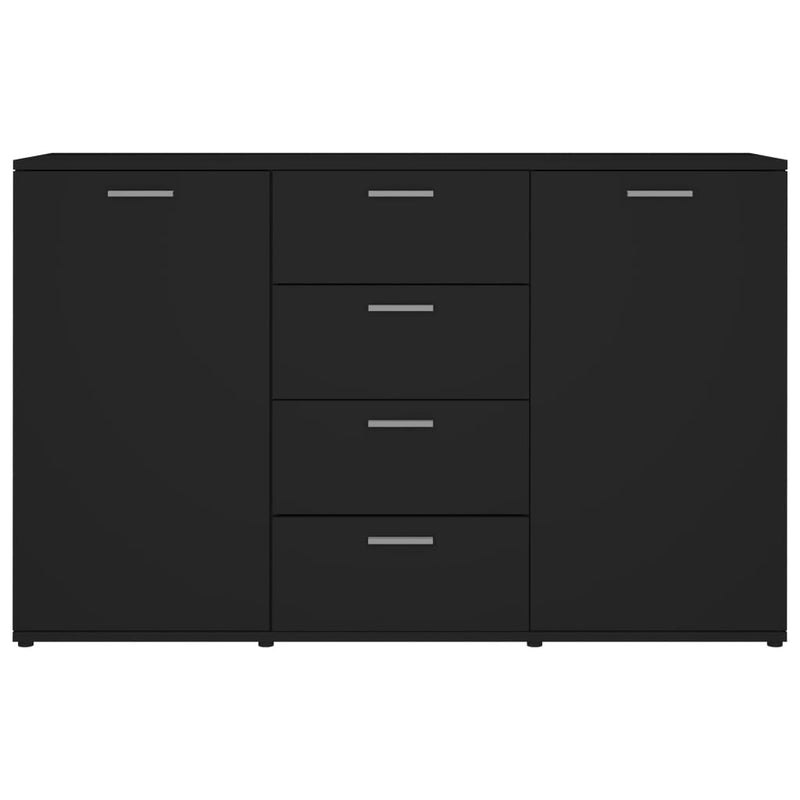 Dealsmate  Sideboard Black 120x35.5x75 cm Chipboard