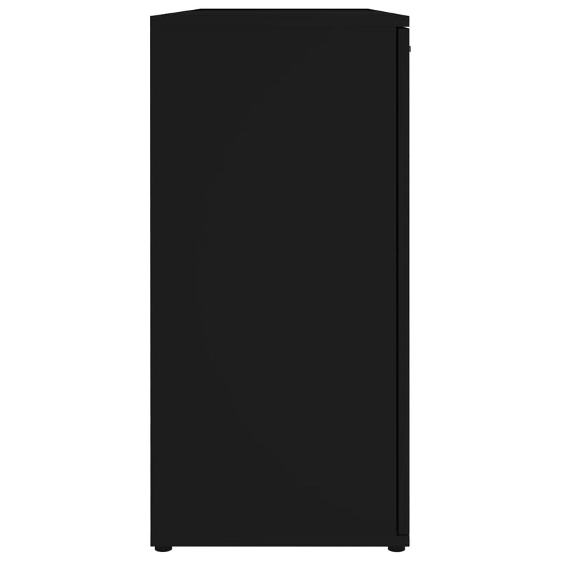 Dealsmate  Sideboard Black 120x35.5x75 cm Chipboard