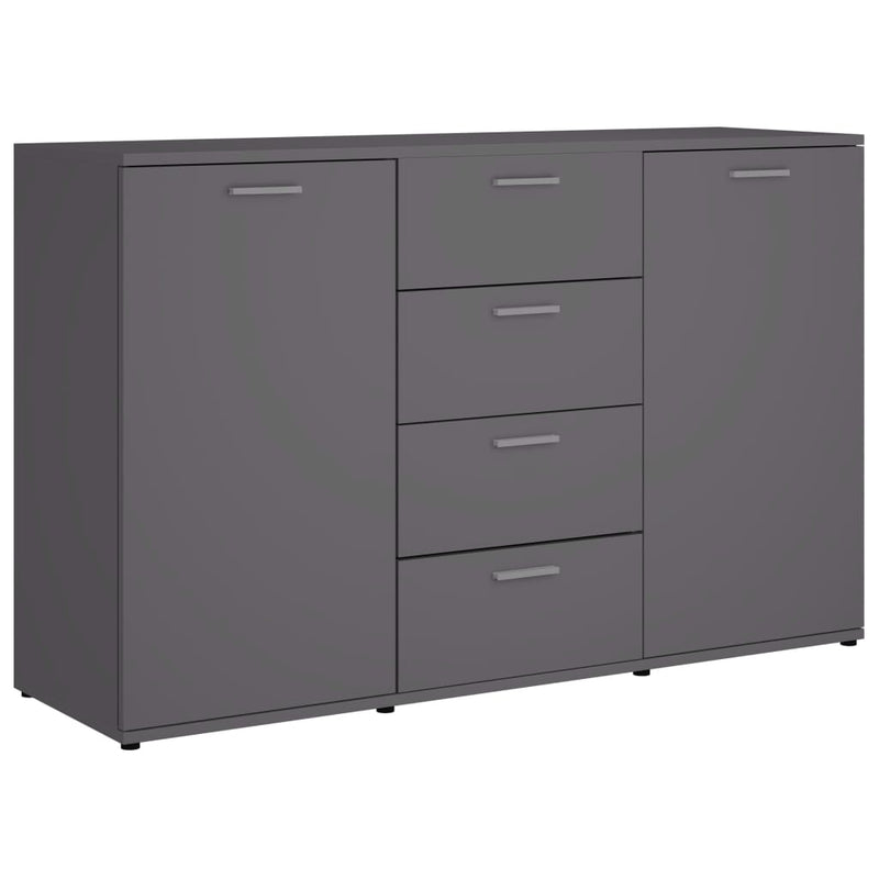 Dealsmate  Sideboard Grey 120x35.5x75 cm Engineered Wood