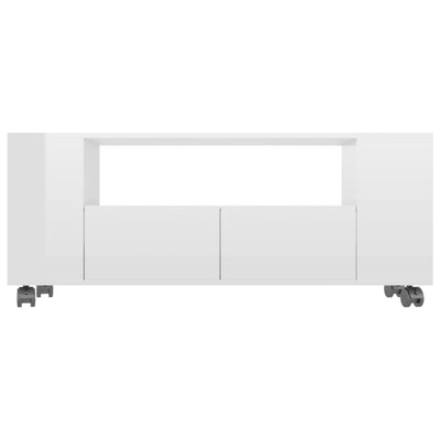 Dealsmate  TV Cabinet High Gloss White 120x35x48 cm Engineered Wood