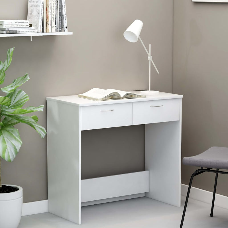 Dealsmate  Desk White 80x40x75 cm Engineered Wood