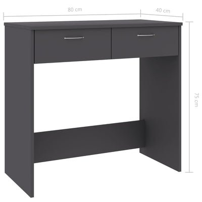 Dealsmate  Desk Grey 80x40x75 cm Engineered Wood