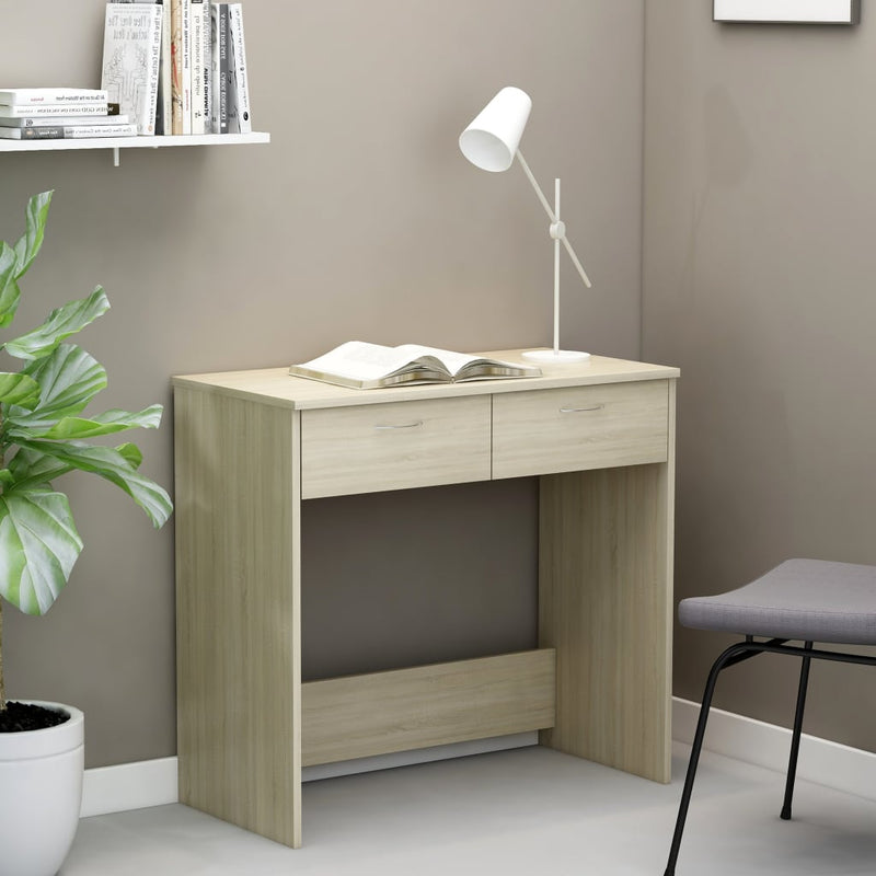 Dealsmate  Desk Sonoma Oak 80x40x75 cm Engineered Wood