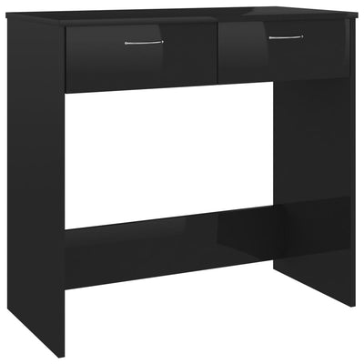 Dealsmate  Desk High Gloss Black 80x40x75 cm Engineered Wood