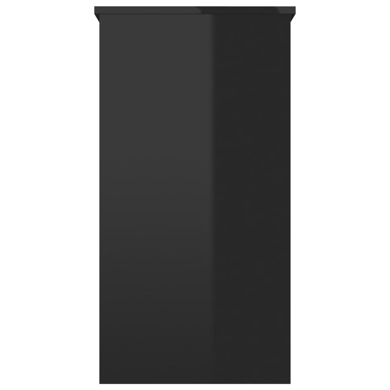 Dealsmate  Desk High Gloss Black 80x40x75 cm Engineered Wood