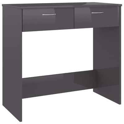 Dealsmate  Desk High Gloss Grey 80x40x75 cm Engineered Wood