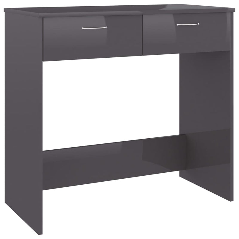 Dealsmate  Desk High Gloss Grey 80x40x75 cm Engineered Wood