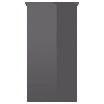 Dealsmate  Desk High Gloss Grey 80x40x75 cm Engineered Wood