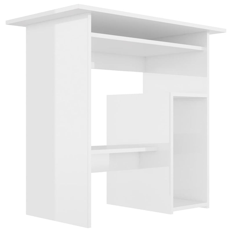 Dealsmate  Desk High Gloss White 80x45x74 cm Engineered Wood