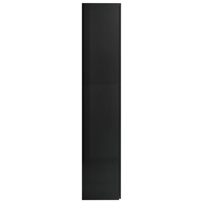 Dealsmate  Storage Cabinet High Gloss Black 31.5"x14"x70.9" Chipboard