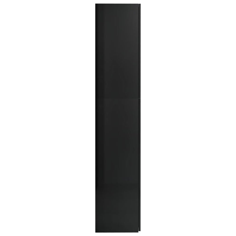 Dealsmate  Storage Cabinet High Gloss Black 31.5"x14"x70.9" Chipboard