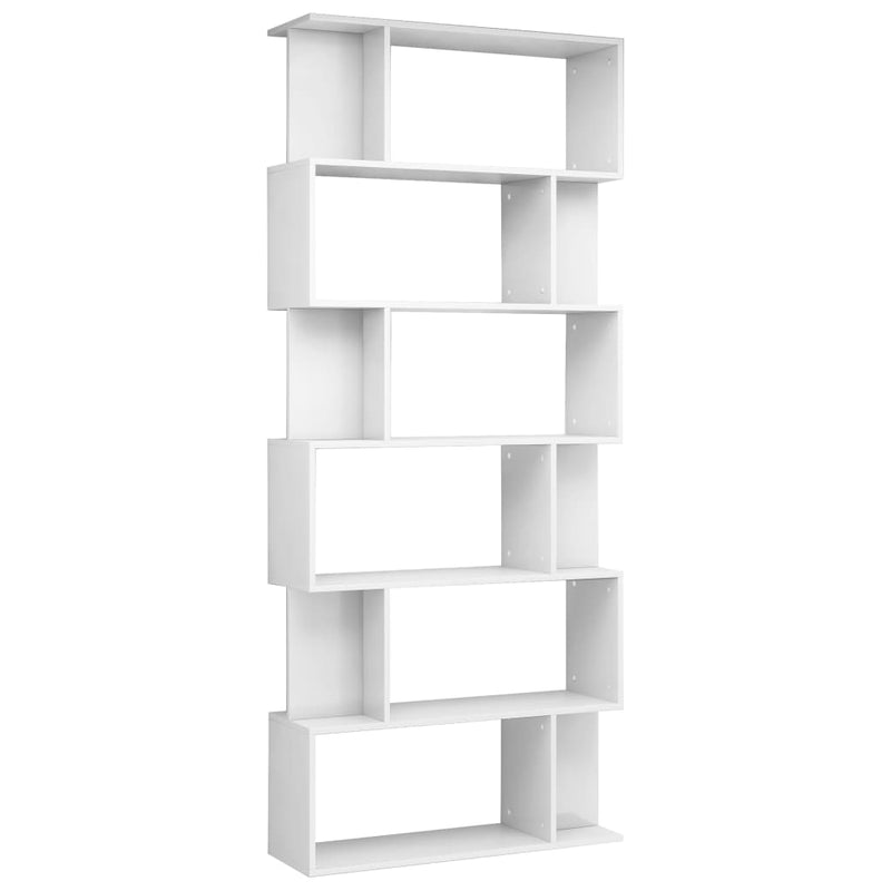 Dealsmate  Book Cabinet/Room Divider High Gloss White 80x24x192 cm