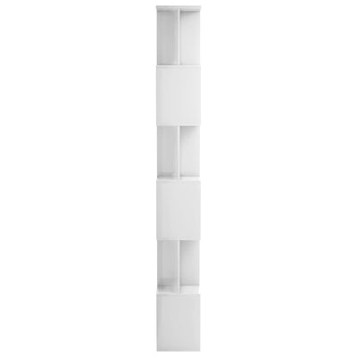 Dealsmate  Book Cabinet/Room Divider High Gloss White 80x24x192 cm