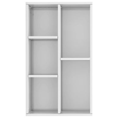 Dealsmate  Book Cabinet/Sideboard High Gloss White 50x25x80 cm Chipboard