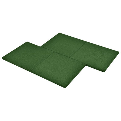 Dealsmate  Fall Protection Tiles 12 pcs Rubber 50x50x3 cm Green