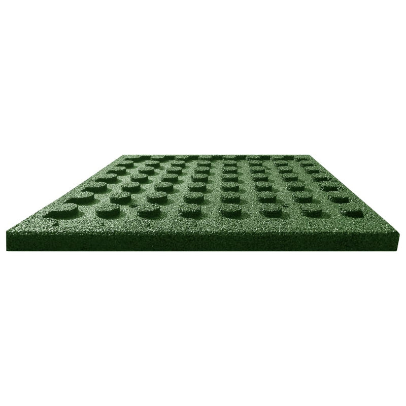 Dealsmate  Fall Protection Tiles 12 pcs Rubber 50x50x3 cm Green