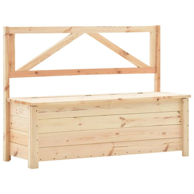 Dealsmate  Storage Bench 120 cm Solid Pine Wood