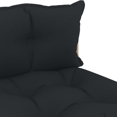 Dealsmate  Garden Pallet Middle Sofa with Anthracite Cushions Wood