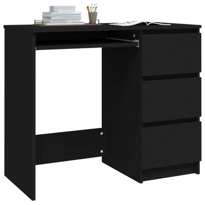 Dealsmate  Desk Black 90x45x76 cm Engineered Wood