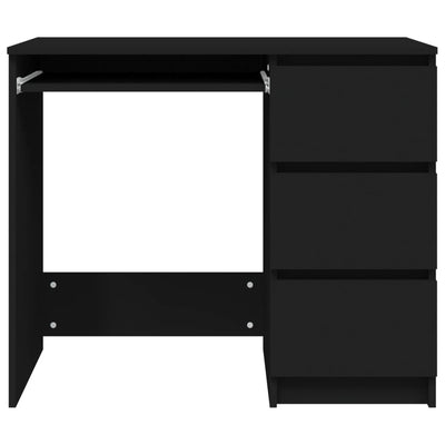 Dealsmate  Desk Black 90x45x76 cm Engineered Wood