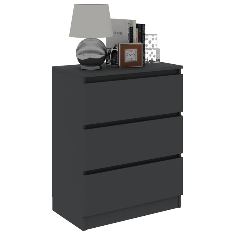 Dealsmate  Sideboard Grey 60x33.5x76 cm Chipboard