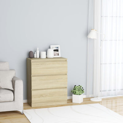 Dealsmate  Sideboard Sonoma Oak 60x33.5x76 cm Chipboard