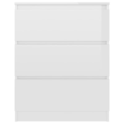 Dealsmate  Sideboard High Gloss White 60x33.5x76 cm Chipboard