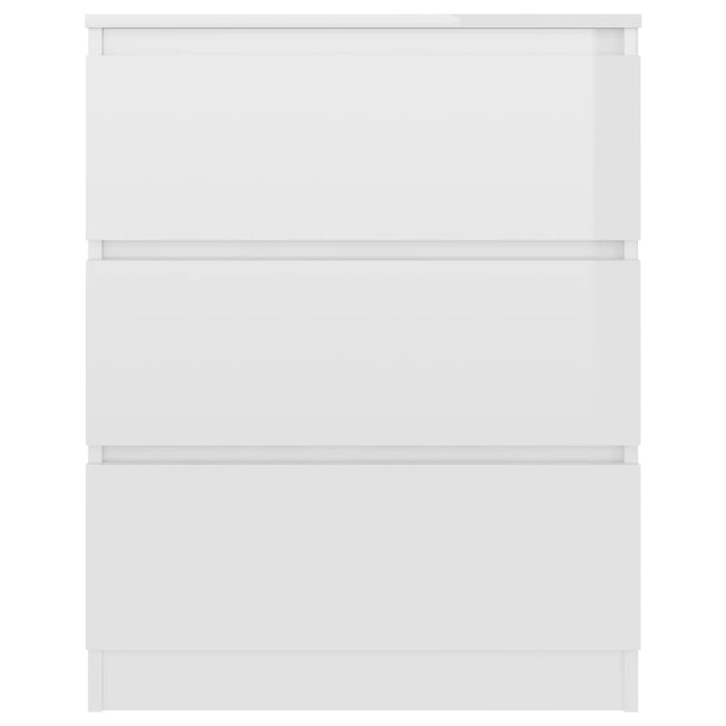 Dealsmate  Sideboard High Gloss White 60x33.5x76 cm Chipboard