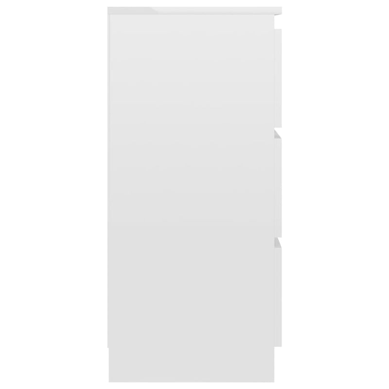 Dealsmate  Sideboard High Gloss White 60x33.5x76 cm Chipboard