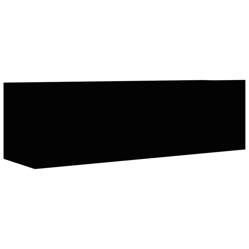 Dealsmate  TV Cabinet Black 100x30x30 cm Engineered Wood