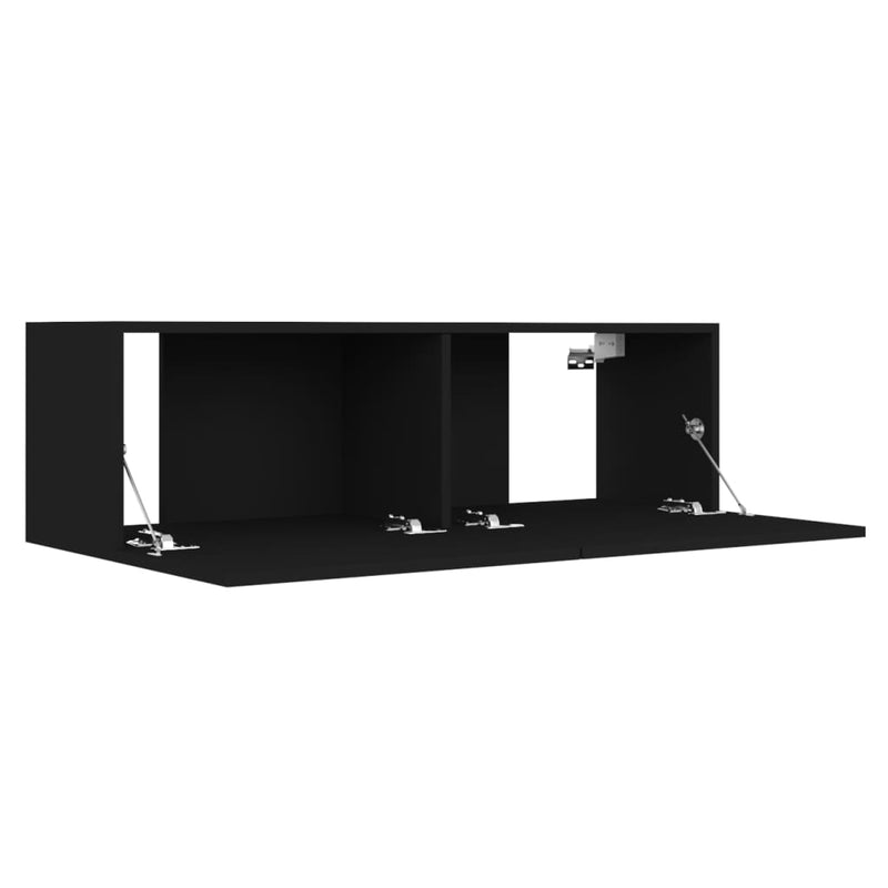 Dealsmate  TV Cabinet Black 100x30x30 cm Engineered Wood
