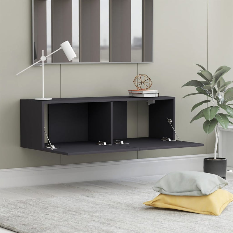 Dealsmate  TV Cabinet Grey 100x30x30 cm Engineered Wood
