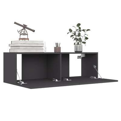 Dealsmate  TV Cabinet Grey 100x30x30 cm Engineered Wood