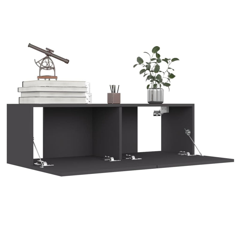 Dealsmate  TV Cabinet Grey 100x30x30 cm Engineered Wood