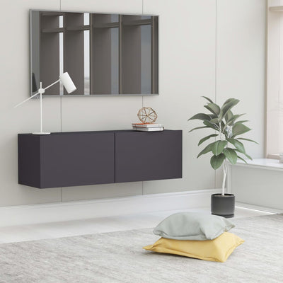 Dealsmate  TV Cabinet Grey 100x30x30 cm Engineered Wood